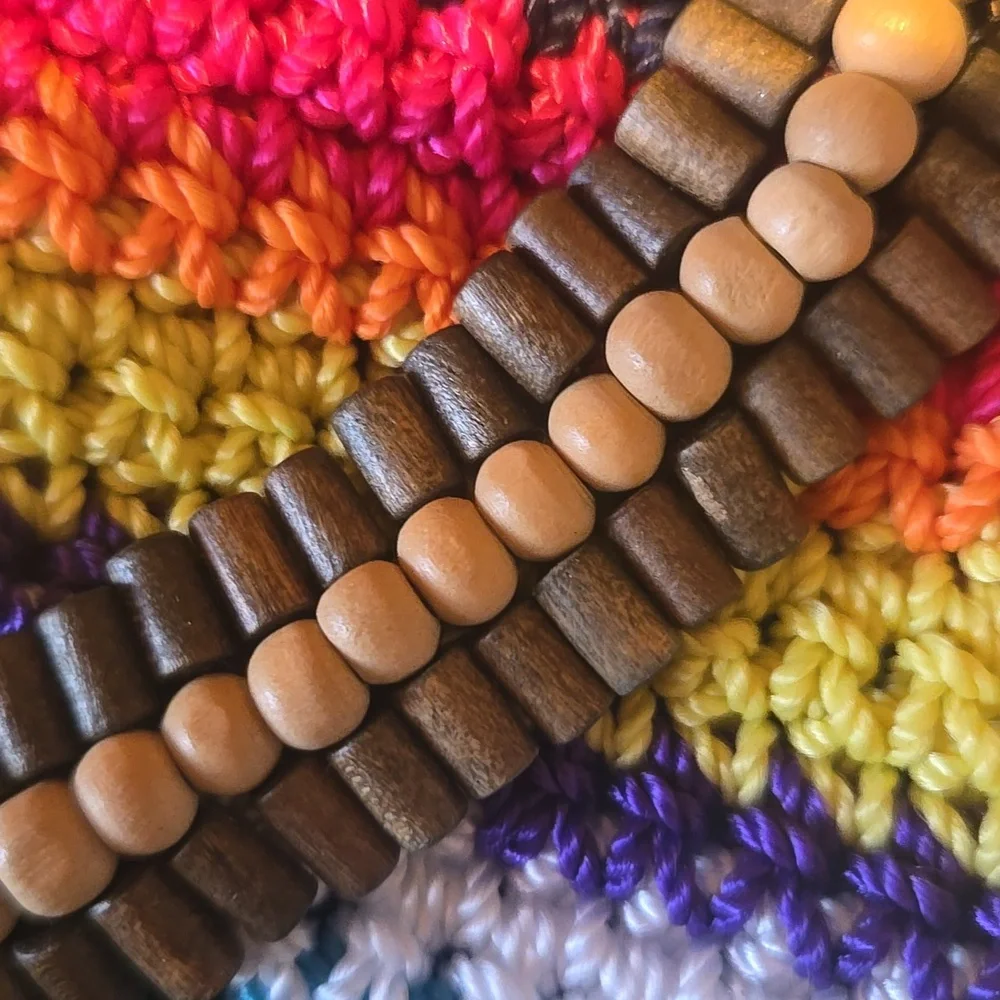 New Lina Multi-Color Striped Crochet Crossbody Bag - Picture 10 of 10